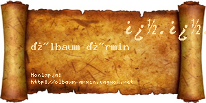 Ölbaum Ármin névjegykártya